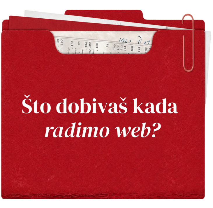 Mapa s natpisom što dobivaš kada radimo web