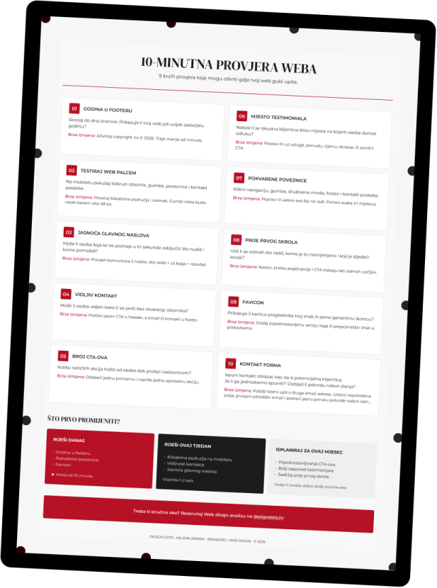 Usluga analize web stranice (dizajn, UX i struktura) – Design Dots 11