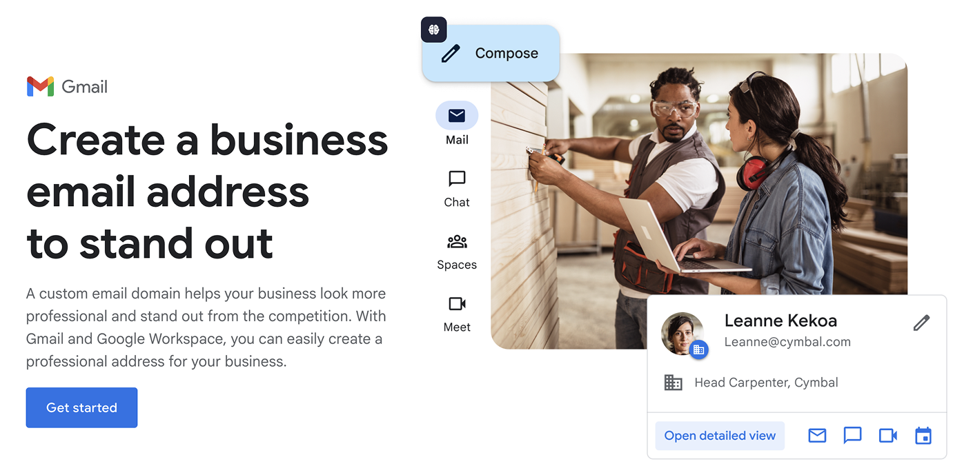 Profesionalna e-mail adresa uz Google Workspace