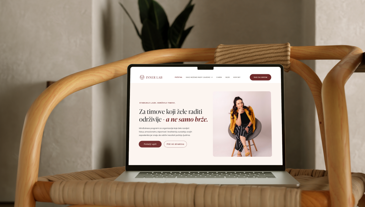 Naslovna fotografija projekta web dizajna i brendiranja za Inner Lab
