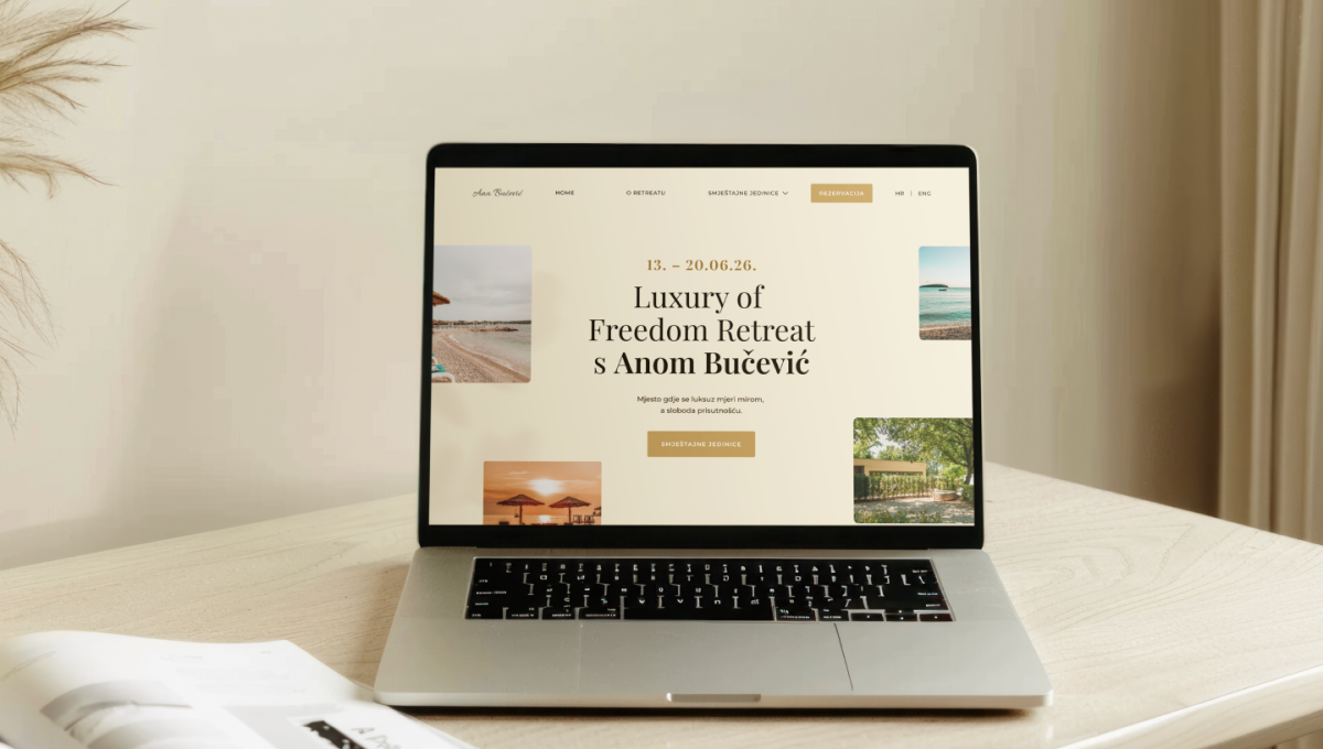 Naslovna fotografija projekta web dizajna i brendiranja za Luxury Freedom Retreat