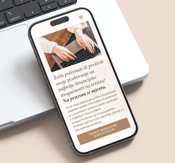 Detalj web stranice za Martinu Mendek